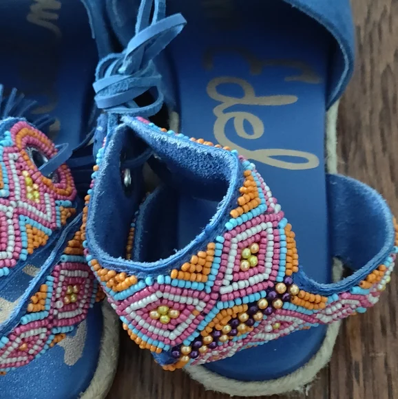 Sam Edelman Shae beaded leather Espadrilles sandal - Picture 10 of 12